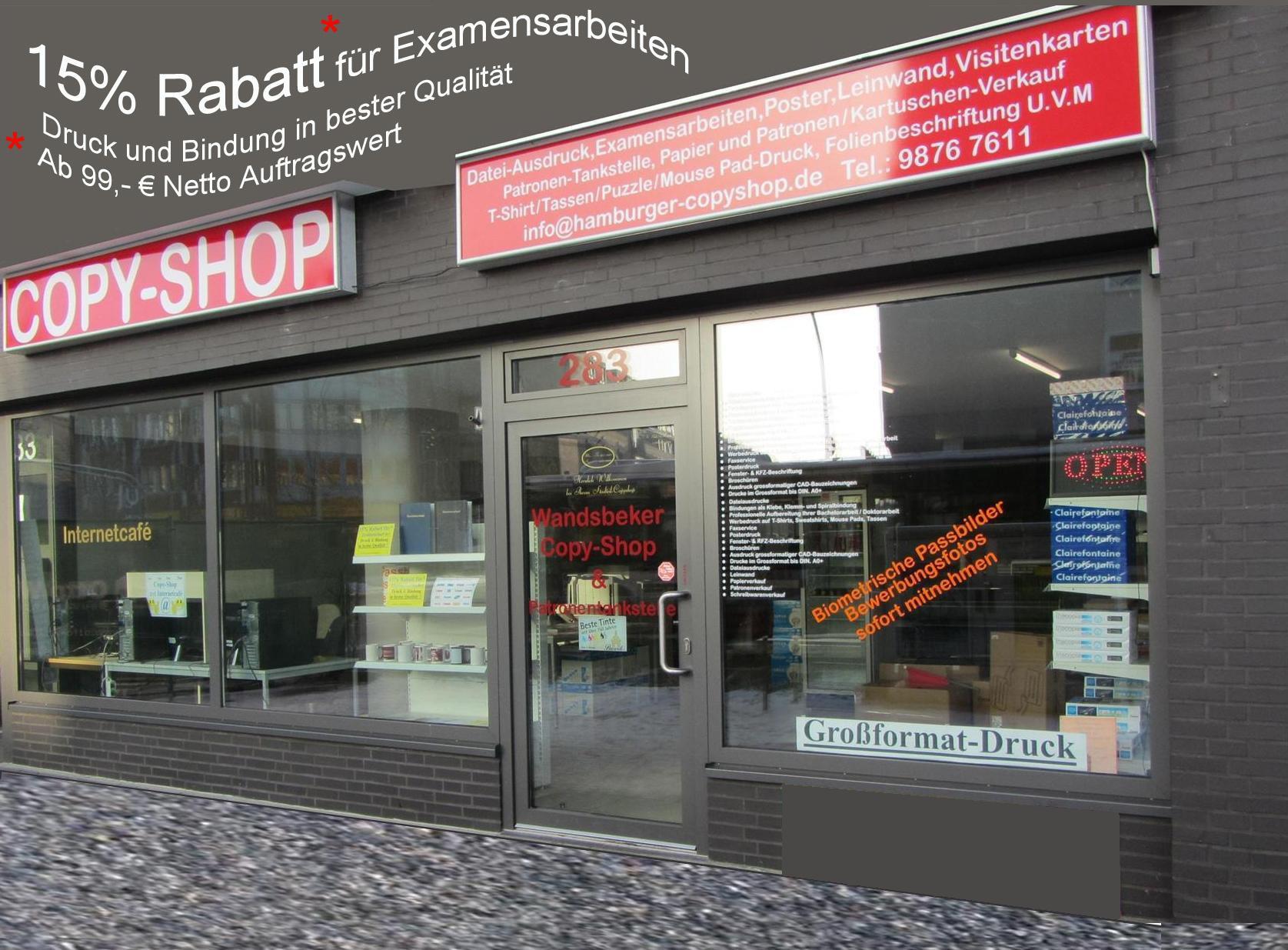 Hamburger Copyshop -- Tel 040 / 98 76 76 11